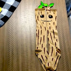 Guardians of the Galaxy  “GROOT” knee high socks.